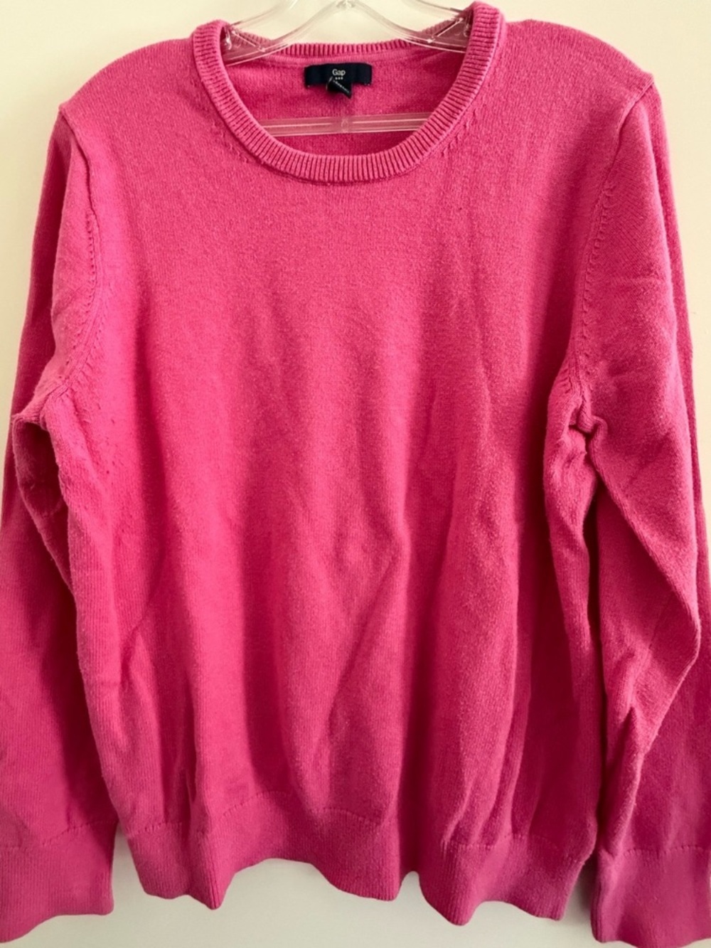 GAP Women's Crewneck Sweater in Hot Pink